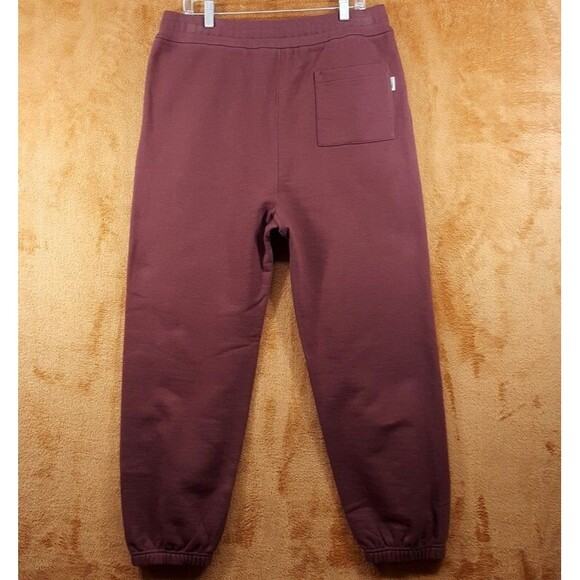 JIL SANDER Sweatpants Mens XL Burgundy Pull On Tapered Drawstring Jogger - Picture 5 of 12